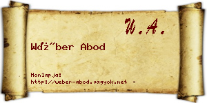 Wéber Abod névjegykártya